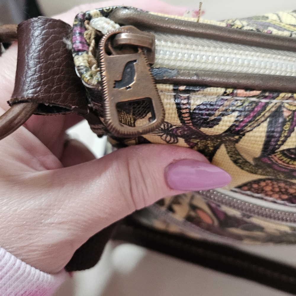 Sakroots Floral Cream Purple Crossbody Bag - Picture 12 of 12